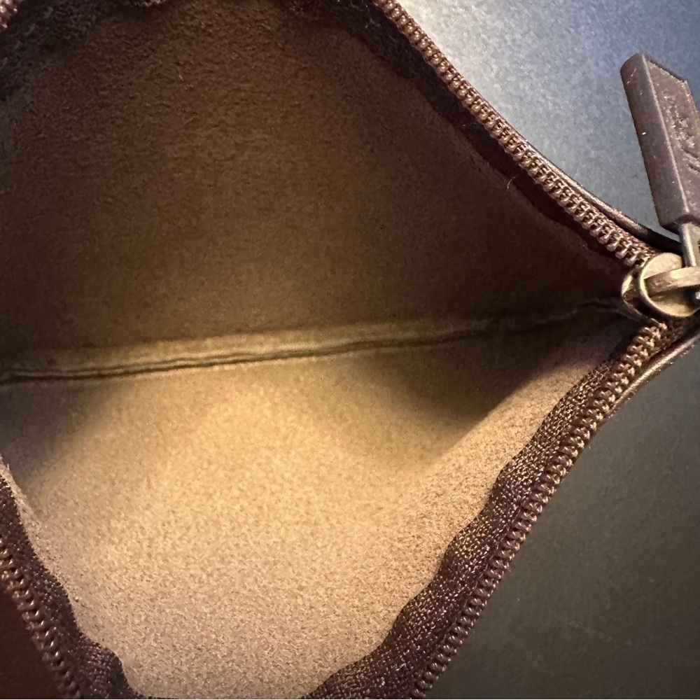 UGG Brown Leather Cosmetic zippered Bag Essential Organizer for purse - Picture 12 of 12